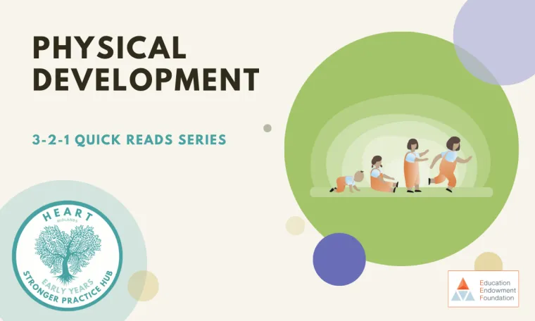Cover image for the HEART Midlands SPH 3-2-1 Quick Reads resource on Physical Development [updated]