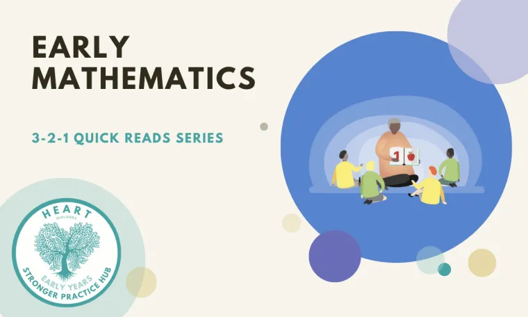 Cover image for the HEART Midlands SPH 3-2-1 Quick Reads resource on Early Maths