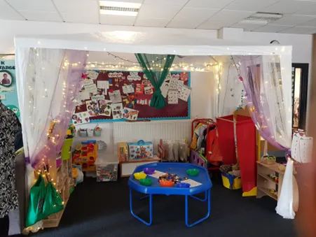 Photo of a 'safe space' corner in a Glasgow nursery setting