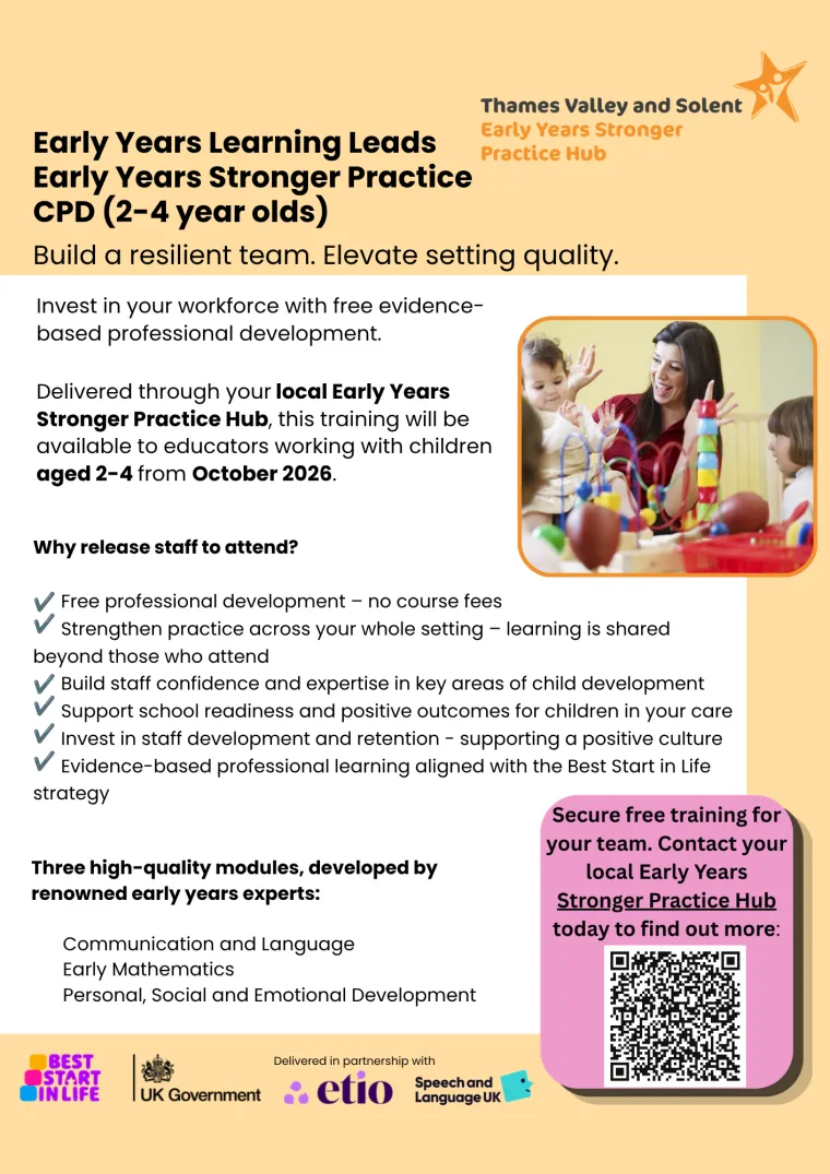 Early Years CPD flyer