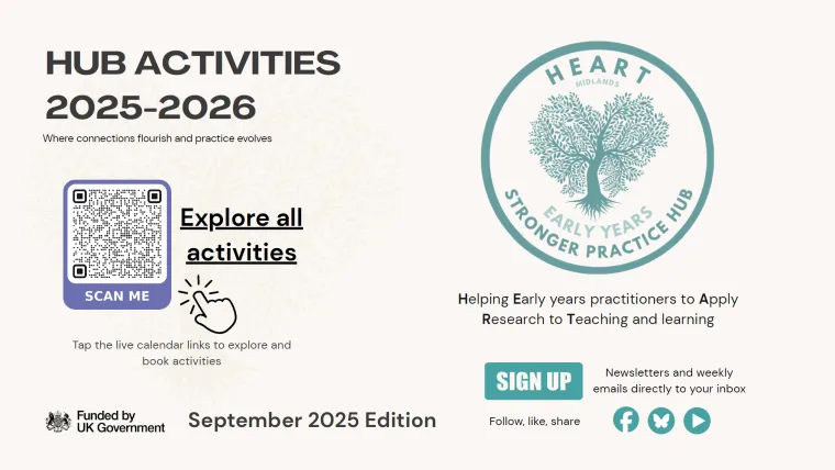 Front page of the HEART SPH activities calendar for 2025/26