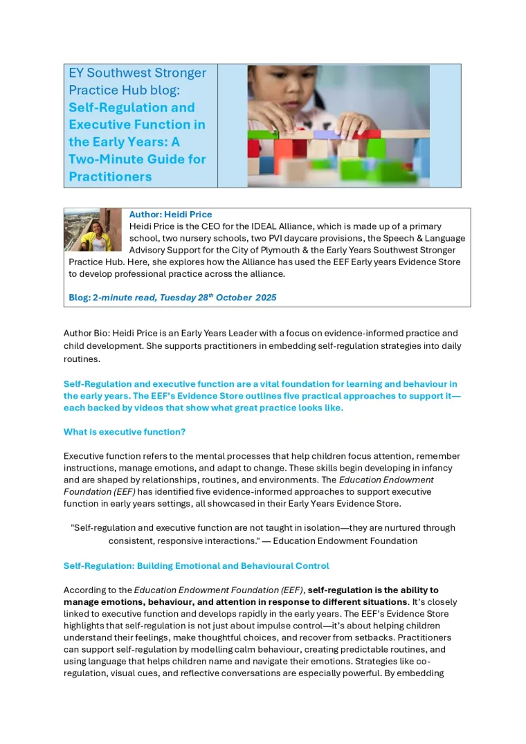 Self Regulation Blog 2