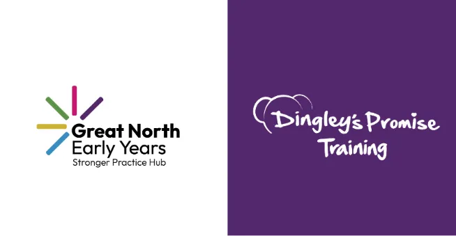 Great North Early Years Stronger Practice Hub and Dingley's Promise Training logo