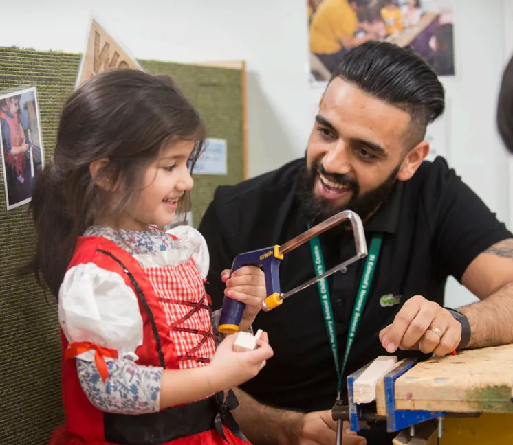 Practitioner and child