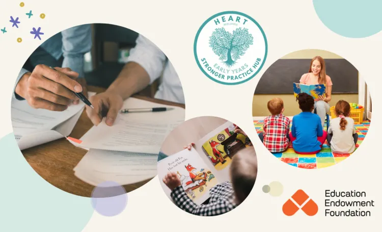 Cover image for the HEART Midlands SPH Short Sparks recording on using the EEF EY Toolkit