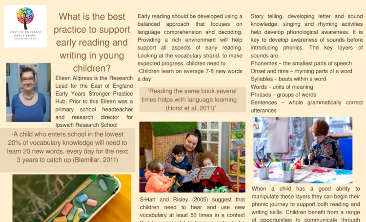 Best practice supporting early reading and writing in young children blog