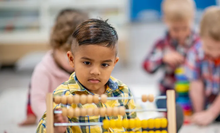 Little boy playing