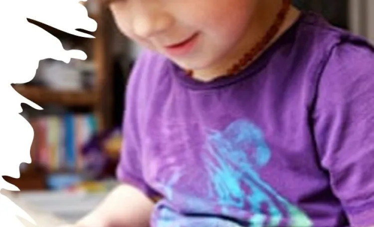 Child using a tablet