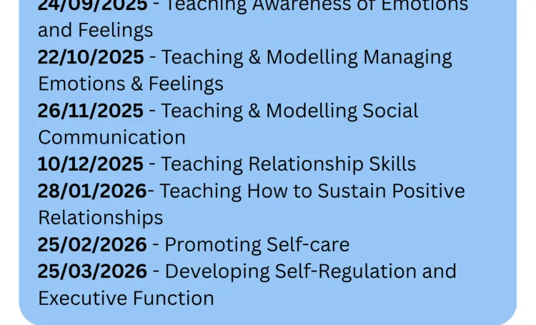 Approaches to Supporting Personal, Social and Emotional Development Sessions 