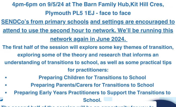 Setting to School Transition Network