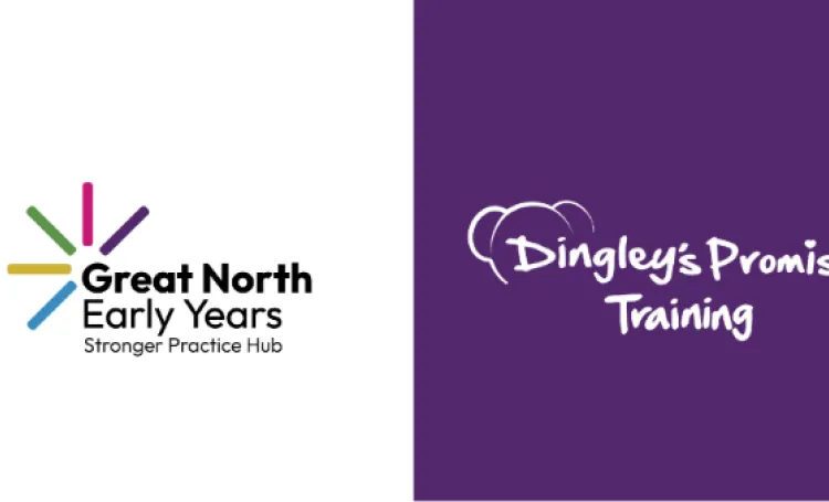 Great North Early Years Stronger Practice Hub and Dingley's Promise Training logo