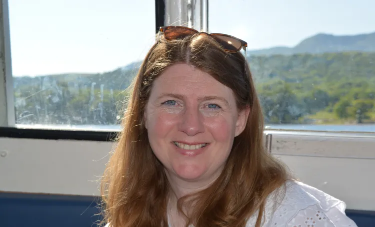 Adult woman with long hair 