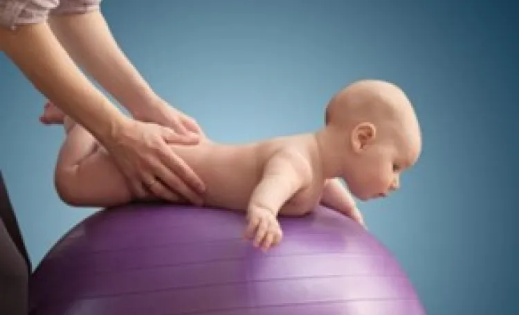 baby on ball