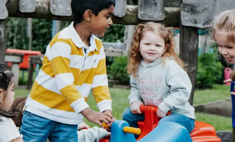 Hearing the silent child blog post- children playing in outside provision