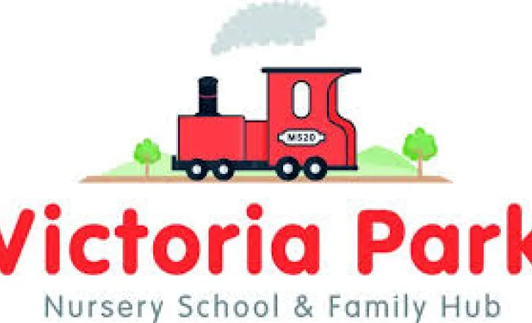 Victoria Park Nursery Logo with red train image