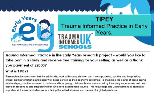 Trauma Informed Practice in the Early Years flyer